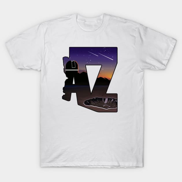 Space by State: Arizona T-Shirt by photon_illustration